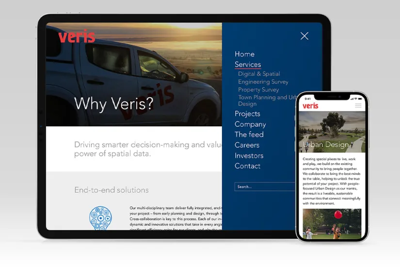 Website for Veris by Axiom.